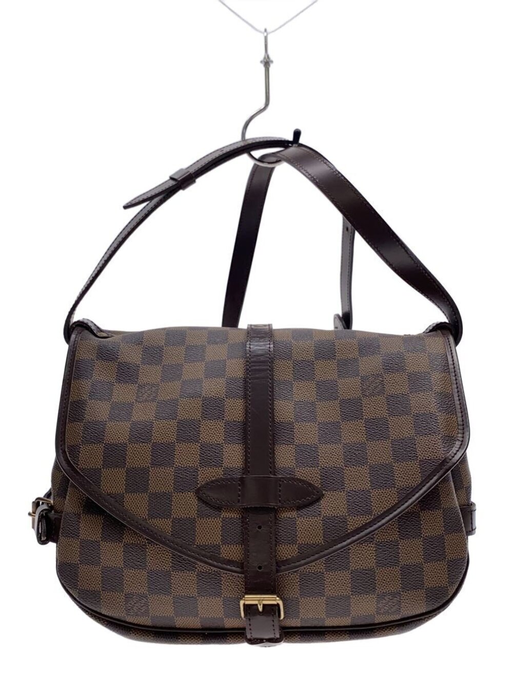 Louis Vuitton Saumur Ebene Brown Burgundy Red